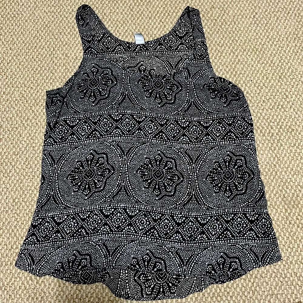 Black and White Sheer Tank